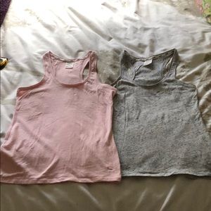 Lot of 2 Victoria’s Secret pink racer back tanks